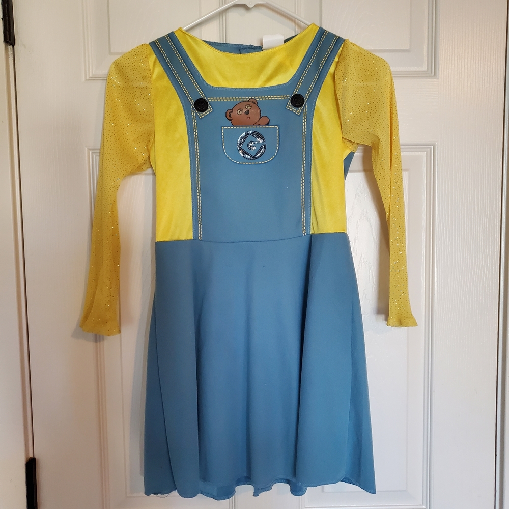 Girls Minions Costume Dress Size 7-8